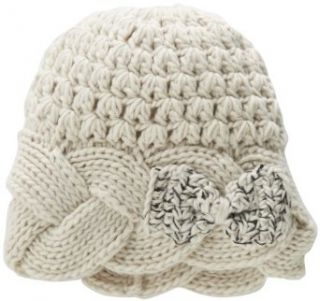 San Diego Hat Women's Sequin Bow Beanie, Ivory, One Size Skull Caps