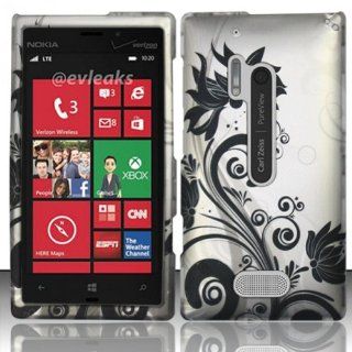 [Windowcell] Hard Snap on Case Cover for Nokia Lumia 928 (At&t) Rubberized Design Cover   Black Vines  Outdoor Banners  Patio, Lawn & Garden