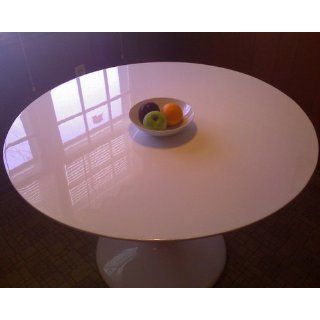 LexMod 40" Eero Saarinen Style Tulip Dining Table   Round Dining Table Pedestal Base