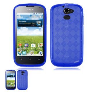 Huawei Premia 4G M931 Transparent Blue Flexible Gel Skin TPU Case Cell Phones & Accessories