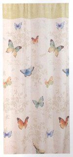 Butterfly Bliss Fabric Bathroom Shower Curtain  