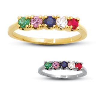 Ladies 10K Gold Family Birthstone Ring by ArtCarved®(5 Stones