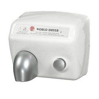 World Dryer DA5 974 Push Button Hand Dryer 115 Volt, Quiet Hand Dryer