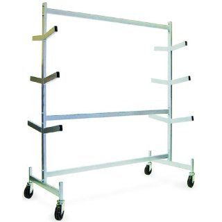 Raymond 975 Steel Pipe Storage Rack without Brakes, 1200 lbs Capacity, 63" Length x 30" Width Science Lab Pipette Racks