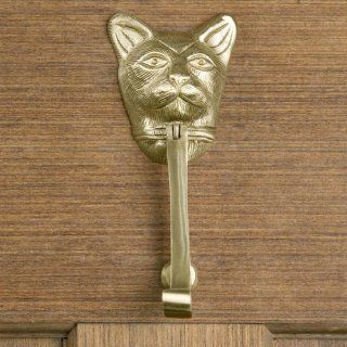 Cat Face Door Knocker  Antique Brass    