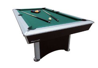 Playcraft Sprint 3 in 1 Green Cloth Pool Table with Glide Hockey Insert/Ping Pong Insert, Black/Grey  Pool Tables  Sports & Outdoors