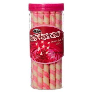 Waffy Wafer Roll (Strawberry Creme)  Wafer Cookies  Grocery & Gourmet Food