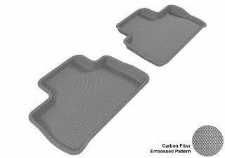 3D MAXpider Second Row Custom Fit All Weather Floor Mat for Select Land Rover LR2 Models   Kagu Rubber (Gray) Automotive