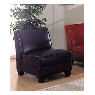 Contemporary Style Dark Brown Leatherette Lounge Chair   Recliners