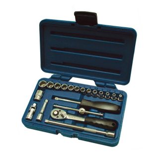 Industro 20 Piece Standard (SAE) and Metric Mechanics Tool Set with Hard Case