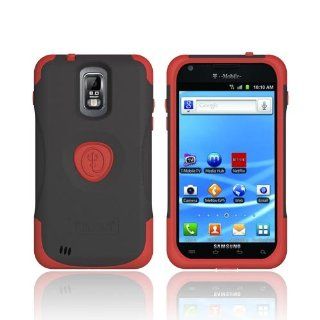 For T Mobile Samsung Galaxy S2 Red Black OEM Trident Aegis Hard Silicone Shell Case Cover w Screen ProtectorAG T989 RD Cell Phones & Accessories