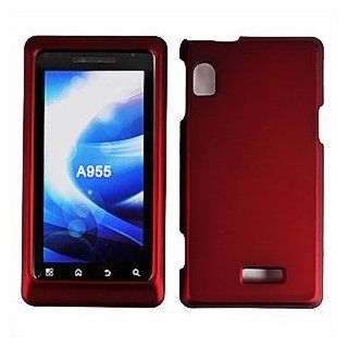 MOTOROLA Droid 2 A955 Red Rubberized Hard Protector Case Cell Phones & Accessories