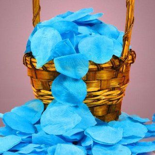 Loose Turquoise Fabric Rose Petals (150 per Pack)   Artificial Flowers
