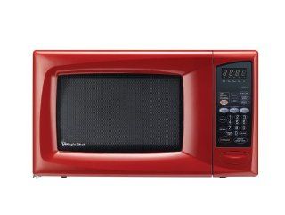 Magic Chef .9 Cu Ft Countertop Microwave Red MCD990R Countertop Microwave Ovens Kitchen & Dining