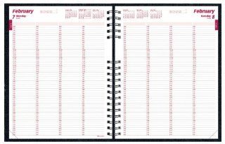Brownline CB960C.BLK CoilPro Daily Professional Appointment Book for 4 Persons, Black, 11x8 1/2  Appointment Books And Planners 