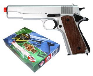 TSD Sports UA961CH 1911 Spring Powered Airsoft Pistol (Silver)  Sports & Outdoors