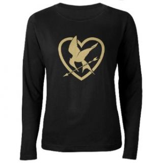 Hunger Games Love Women's Long Sleeve Dark T Shirt by    L Black Clothing