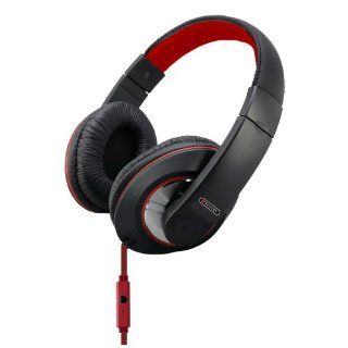 Sentry Industries HM964 Deep Bass Stereo Headphones with Mic, Red Electronics