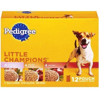 Pedigree Little Champions Traditional Beef Combo   12 pouches  Dry Pet Food 
