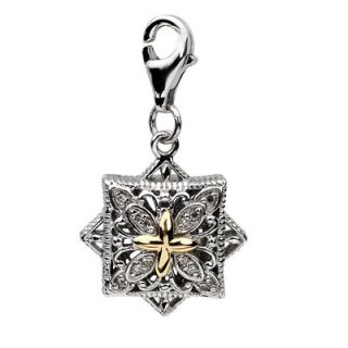 Amore La Vita™ 3D Diamond Accent Filigree Charm in Sterling Silver