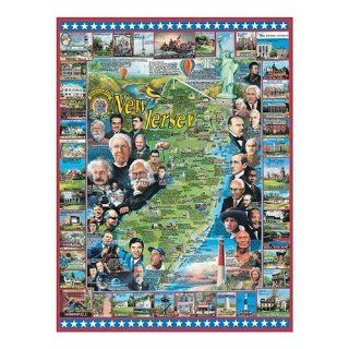 Historic New Jersey 1000 Piece Puzzle Toys & Games