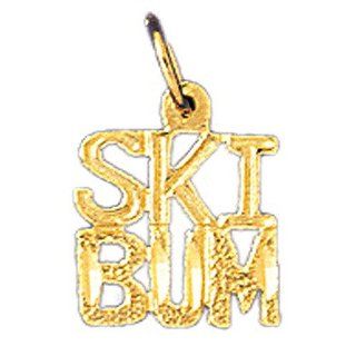 14k Yellow Gold Ski Bum Dazzlers Charm 10863 Jewelry