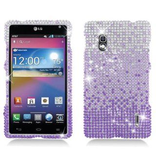 Aimo Wireless LGE970PCDI174 Bling Brilliance Premium Grade Diamond Case for LG Optimus G E970   Retail Packaging   Purple Waterfall Cell Phones & Accessories
