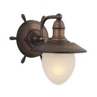 Vaxcel Lighting WL25501RC Orleans 1 Light Wall Sconce, Antique Red Copper   Wall Sconce Nautical  