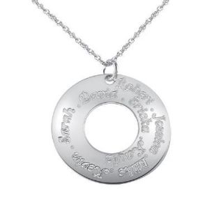 Personalized Family Round Pendant in Sterling Silver (8 Names)   Zales