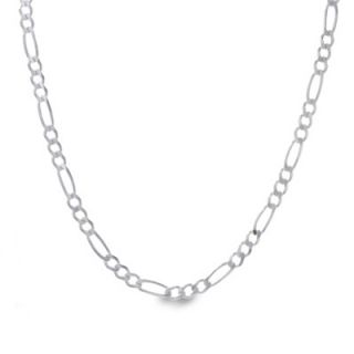 Mens Sterling Silver 6.9mm Figaro Chain Necklace   22   Zales