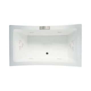 Jacuzzi Allusion 72 in L x 42 in W x 26 in H 2 Person White Rectangular Whirlpool Tub