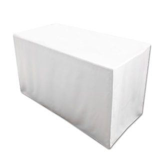 Folding Table Special Length Table Cloth 4feet, White   Throw Pillows