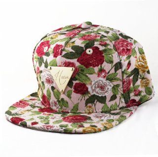 Hater Pink Rose Floral Snapback Hat  Sports Fan Baseball Caps  Sports & Outdoors
