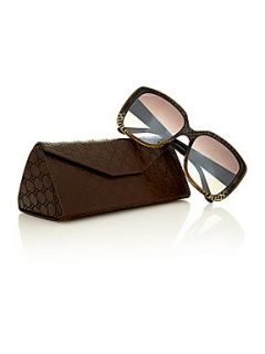 Gucci Ladies GG3574/S black square sunglasses