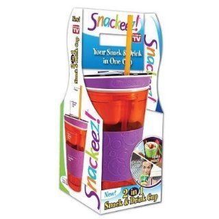 Snackeez Cup  the All in one, Go Anywhere Snacking Solution As Seen on Tv Assorted (1 CUP ONLY)  