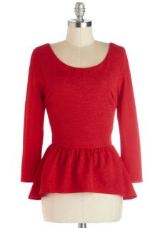 Hostess Toast Top in Red  Mod Retro Vintage Short Sleeve Shirts