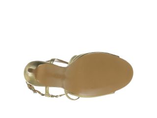 COACH Sandal Gold Tumbled Leather