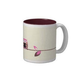 Pink Owl Coffee Mugs Kitchen & Dining