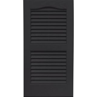 Vantage 2 Pack Black Louvered Vinyl Exterior Shutters (Common 26.68 in x 13.875 in; Actual 26.68 in x 13.875 in)