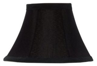 Upgradelights Chandelier Lamp Shades 6 inch Black Silk with Gold Lining   Lampshades  