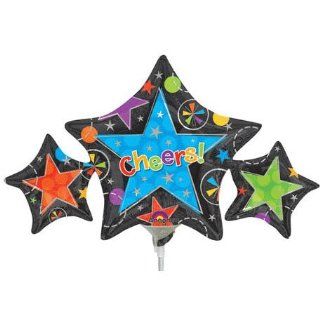 Cheers Star Trio Mini Shape Foil Balloon (1 per package) Toys & Games