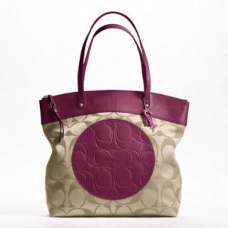 Coach Laura Signature Tote Handbag Purse 18335 Berry Patent Leather Coach Laura Signature Bag Shoes