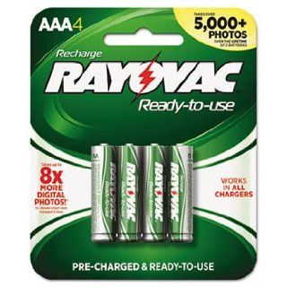 Rayovac   Recharge Plus NiMH Batteries, AAA, 4 per Pack Electronics