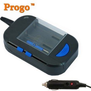 Progo brand Smart Universal All in One Battery Charger with USB Output and Car Charger. Chargers Digital Camera, Camcorder Battery, Cell Phone Battery, Rechargeable Ni MH or Ni CD AA & AAA battery, also charge iPhone 3G 4, iPod, iPad  Pentax Q Batter