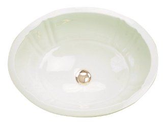 St. Thomas Creations 1030.000.06 Antigua Grande Oval Undermount Lavatory Sink with Overflow, Balsa Finish. Drain stopper not included.   Vessel Sinks  