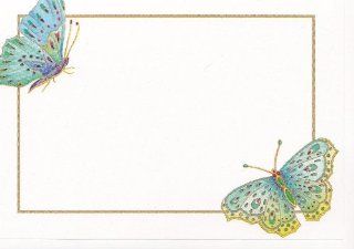 Caspari Jeweled Butterfly Adhesive Labels  All Purpose Labels 
