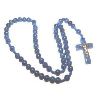 Lapez   Lapis beads Rosary (28 cm or 11") Chain Necklaces Jewelry