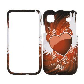 Samsung T959 Vibrant/ T959v Galaxy S 4G  Red Heart with Wings Rubberized Design Plastic Case, SnapOn, Protector, Cover Cell Phones & Accessories