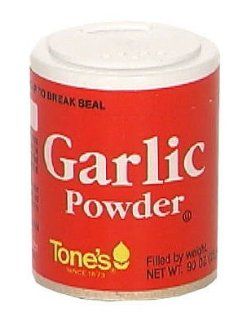 Tone's Garlic Powder, .90 Ounce Containers (Pack of 6)  Garlic Spices And Herbs  Grocery & Gourmet Food