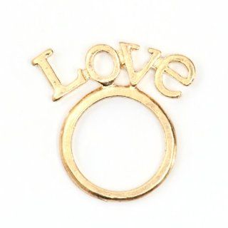 Love Ring Size 6 Gold Tone Statement RI04 Fashion Jewelry Jewelry